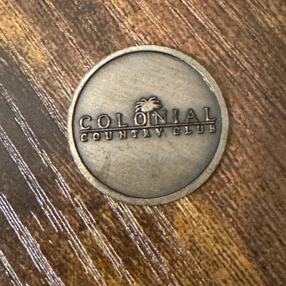 Colonial Country Club Golf Ball Marker Palm Tree Coin Fort Worth TX Metal